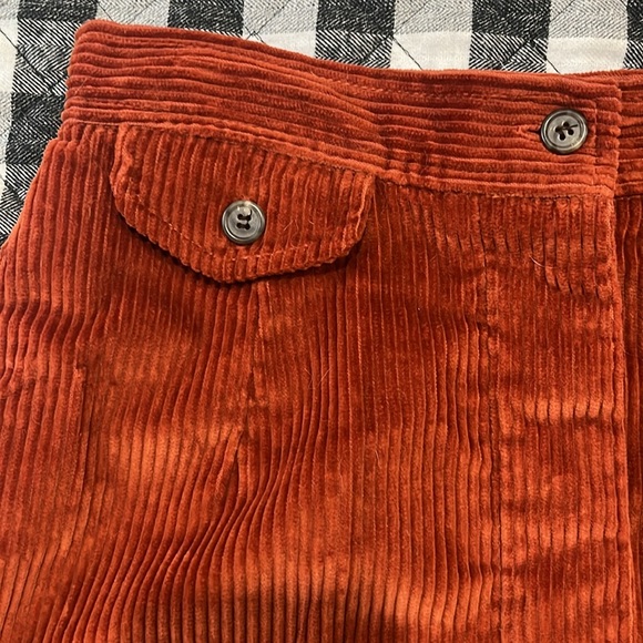Vintage Ralph Lauren Corduroy Skirt in Rust - Picture 2 of 6